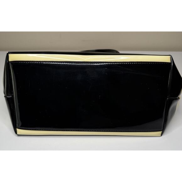 Kate Spade Penn Valley Sophie Tote Large Black Cream Patent PVC Top Handle Bag - Picture 5 of 11